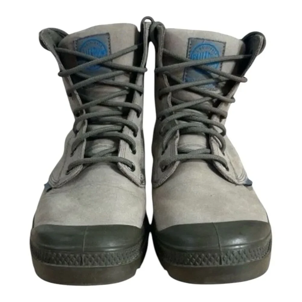Palladium Boots Brown Combat Mens 6 Women 7.5 Utility Leather Lace Up Shoes
